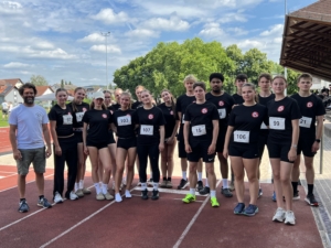 Team der Leichtathletinnen und -athleten beim Landesfinale 